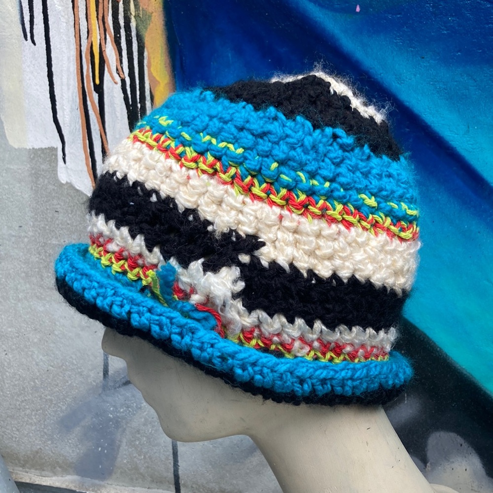 Chunky Hand Crocheted Beanie Cap Hat